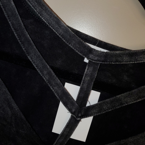 Sexy Black Short SleeveJersey Knit top - Picture 6 of 8